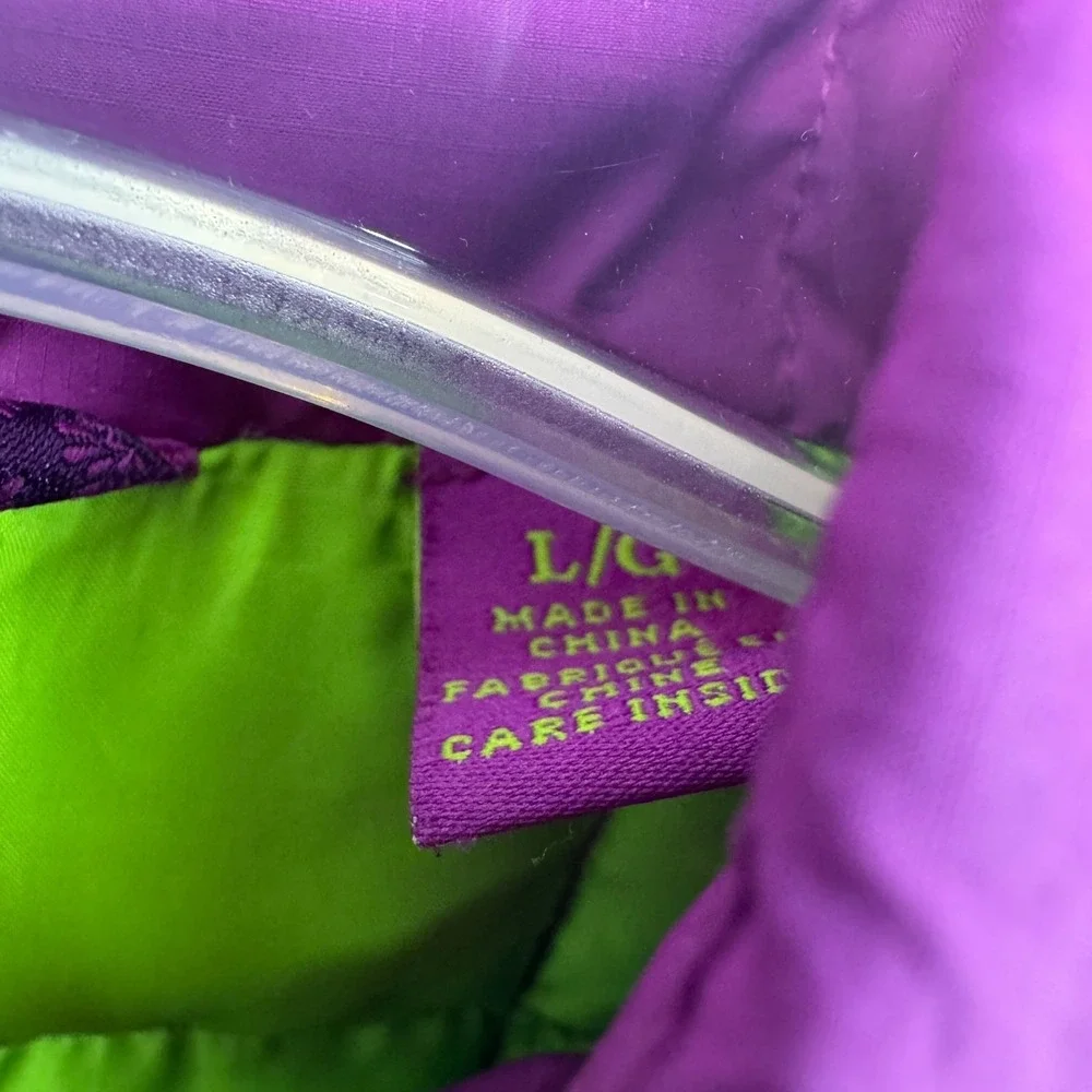 Marmot Jacket Kids Large Purple Puffer 700 Down Fill Youth Outdoors Full Zip